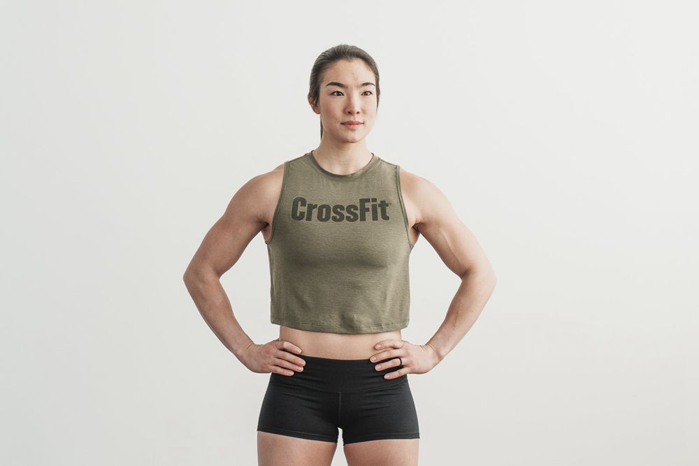 NOBULL Crossfit® Muscle Tank Üstleri Bayan - Yeşil Ordu - Turkiye (OAJ-560173)